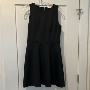 Ted Baker Neoprene Black Sleeveless Dress Size 3